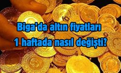 Çanakkale Biga’da altın fiyatları 1 haftada nasıl değişti?
