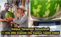 Karpuz Yarışması Sonuçlandı: 11 Kilo 896 Gramlık Dev Karpuz Teslim Edildi