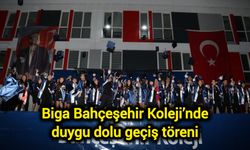 Biga Bahçeşehir Koleji’nde duygu dolu geçiş töreni