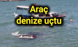 Araç denize uçtu