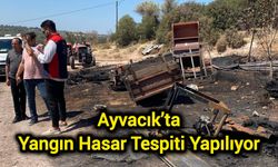 Çanakkale Ayvacık’ta Yangın Hasar Tespiti Yapılıyor