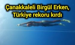 Çanakkaleli Birgül Erken, Türkiye rekoru kırdı