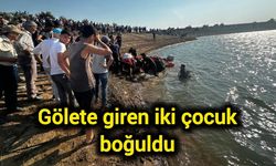 Gölete giren iki çocuk boğuldu