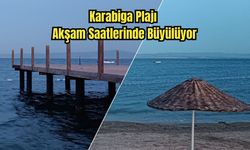 Karabiga Plajı Akşam Saatlerinde Büyülüyor