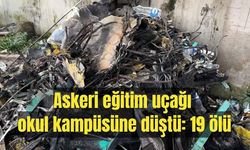 Askeri eğitim uçağı okul kampüsüne düştü: 19 ölü