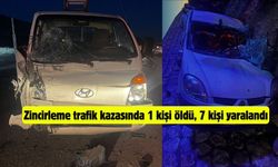 Zincirleme trafik kazasında 1 kişi öldü, 7 kişi yaralandı