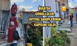 Biga’da gönüllüler, ihtiyaç sahiplerinin kapısını çaldı