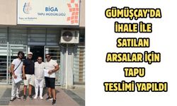 Gümüşçay’da ihale ile satılan arsalar için tapu teslimi yapıldı
