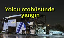 Yolcu otobüsünde yangın