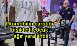 Otomobilin çarptığı bisikletli çocuk ağır yaralandı