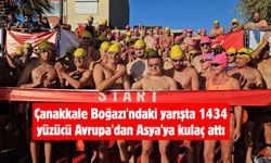 Çanakkale Boğazı'ndaki yarışta 1434 yüzücü Avrupa'dan Asya'ya kulaç attı