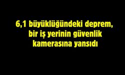 6,1 büyüklüğündeki deprem, bir iş yerinin güvenlik kamerasına yansıdı