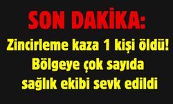 SON DAKİKA: Zincirleme kaza 1 kişi öldü!