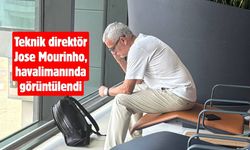 Teknik direktör Jose Mourinho, havalimanında görüntülendi