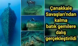 Çanakkale Savaşları'ndan kalma batık gemilere dalış gerçekleştirildi
