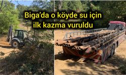 Biga’da o köyde su için ilk kazma vuruldu