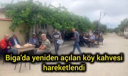 Biga’da yeniden açılan köy kahvesi hareketlendi