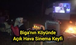 Biga'nın Köyünde Açık Hava Sinema Keyfi