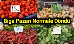 Biga pazarı normale döndü