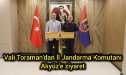 Vali Toraman'dan İl Jandarma Komutanı Akyüz'e ziyaret
