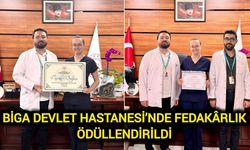 Biga Devlet Hastanesi’nde acil müdahale kahramanına teşekkür