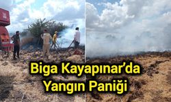 Biga Kayapınar’da Yangın Paniği
