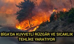 Çanakkale Biga’da orman yangını uyarısı!