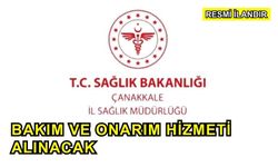 Bakım ve Onarım Hizmeti Alınacak