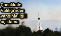 Çanakkale Valiliği'nden yangınla ilgili açıklama