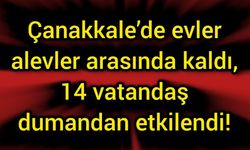 Çanakkale’de evler alevler arasında kaldı, 14 vatandaş dumandan etkilendi!