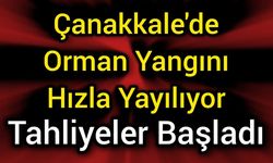 Çanakkale Merkezde Orman Yangını Hızla Yayılıyor: Tahliyeler Başladı