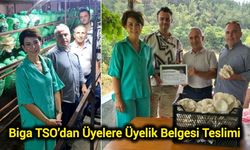 Biga TSO’dan Üyelere Üyelik Belgesi Teslimi