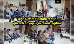 Biga Devlet Hastanesi’nde güvenli altyapı için teknik eğitim