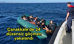 Çanakkale'de 24 düzensiz göçmen yakalandı