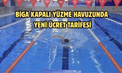Biga kapalı yüzme havuzunda yeni ücret tarifesi