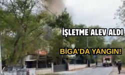 Biga’da bir işletmeyi alevler sardı