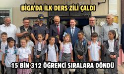 Biga’da ilk ders zili çaldı: 15 bin 312 öğrenci sıralara döndü