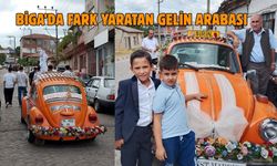 Biga’da fark yaratan gelin arabası