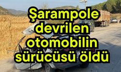 Şarampole devrilen otomobilin sürücüsü öldü