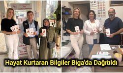 Hayat Kurtaran Bilgiler Biga'da Dağıtıldı