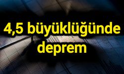 4,5 büyüklüğünde deprem