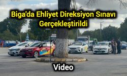 Çanakkale Biga'da Ehliyet Direksiyon Sınavı Gerçekleştirildi