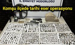Komşu ilçede tarihi eser operasyonu