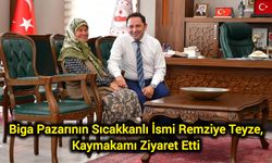 Biga Pazarının Sıcakkanlı İsmi Remziye Teyze, Kaymakamı Ziyaret Etti