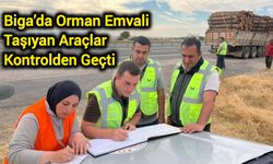 Biga’da Orman Emvali Taşıyan Araçlar Kontrolden Geçti
