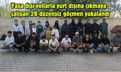 28 düzensiz göçmen yakalandı