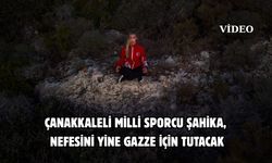 Çanakkaleli Milli sporcu Şahika, nefesini yine Gazze için tutacak