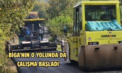 Biga’nın o yolunda da çalışma başladı