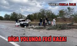 Kırşehir'den Biga'ya gelirken dehşet anlar