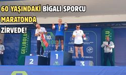 60 Yaşındaki Bigalı Sporcu Maratonda Zirvede!